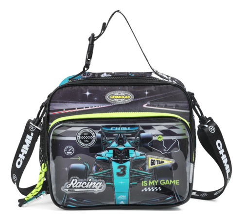 Lunchera Personaje Racing Car Chimola Bt337 Negro Racing Car