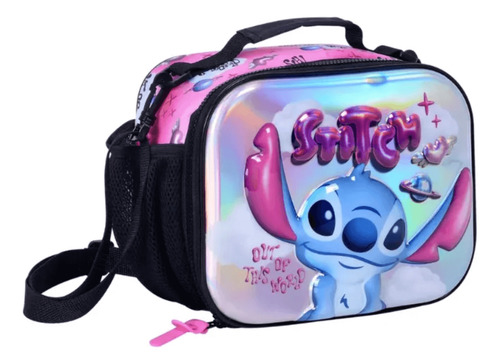 Lunchera Cute Stitch 3d Wabro Negro Stitch Cute 3d