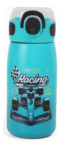 Chimola Botella Térmica 470 Ml Racing Car Bz92 Color Celeste Celeste