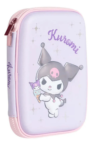 Cartuchera Eva Kuromi Mooving Doble Compartimento 3d Lila Kuromi