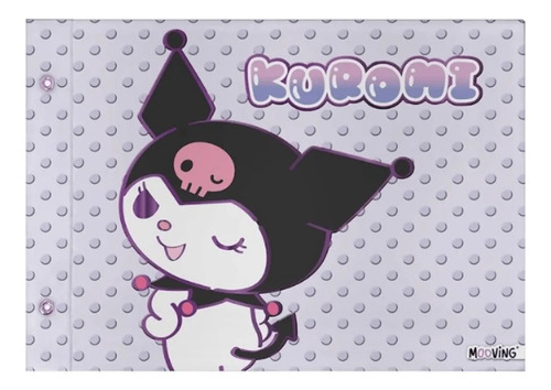 Carpeta De Dibujo N5 2 Tapas Kuromi Mooving Negro