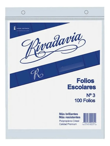 Folio Rivadavia Escolar N3 100 Unidades