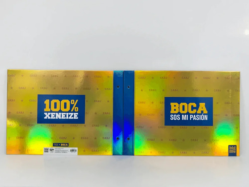 Carpeta De Dibujo N5 Boca Juniors Holográfica Big Life Dorado