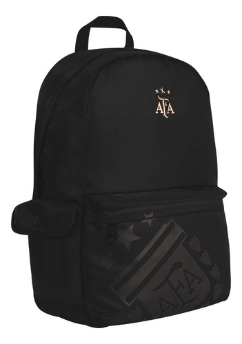 Mochila Escolar Espalda Afa Black Selección Argentina 20l Negro Liso