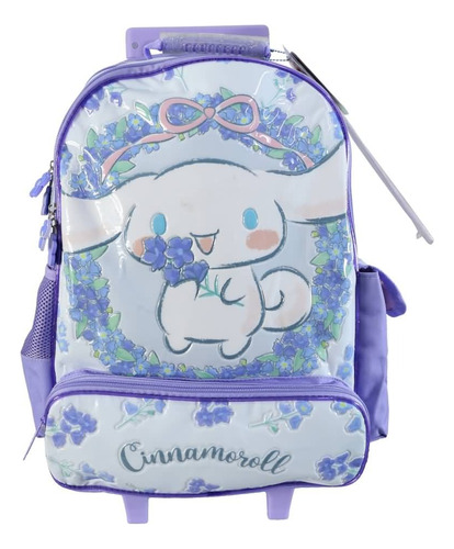 Mochila Escolar Carro 18 Cinnamoroll Sanrio Smile Cresko Celeste Liso