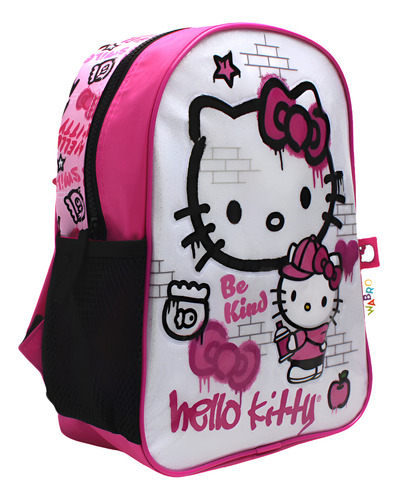 Mochila Jardin Espalda 12 Hello Kitty Graffiti Wabro Rosa Chicle Grafiti