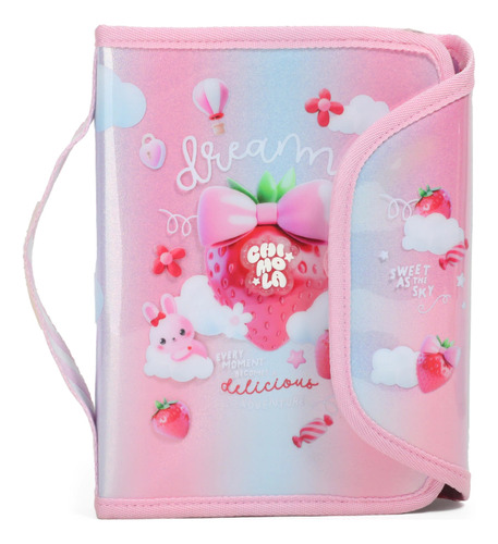 Cartuchera Chimola Desplegable My Friends Strawberry Sky Rosa My Friends