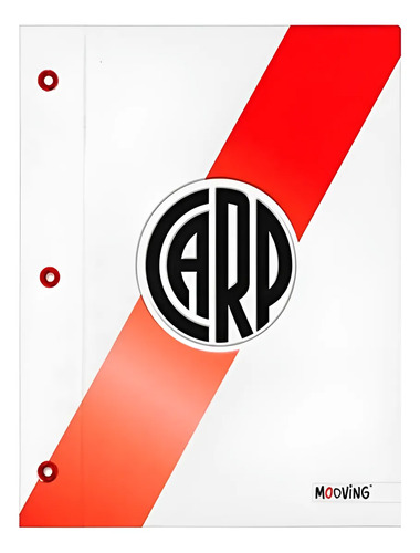 Carpeta Escolar 2 Tapas River Plate Mooving Blanco