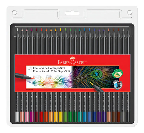 Lápices De Colores Faber-castell Supersoft X 24 Surtidos