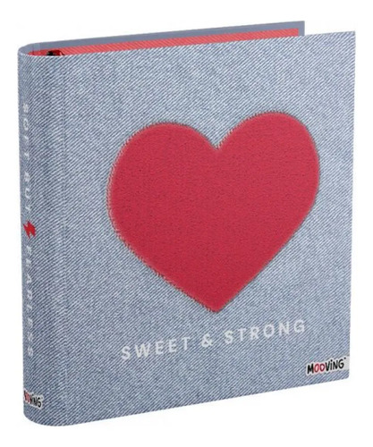 Carpeta Escolar 3x40 Heart Mooving Azul Acero