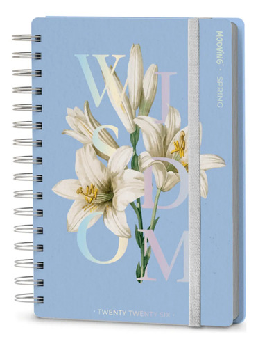 Agenda 10x15 Diaria Spring 2026 Hope Mooving Azul Claro Spring 2026