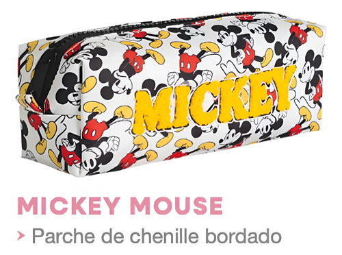 Cartuchera Rectangular Mickey Mouse Mooving Crema Mickey Mouse