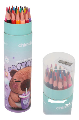 Set De Lapices De Colores X24 Kids Capymola Chimola Colores