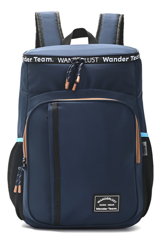 Mochila Conservadora Térmica Cooler Viaje Urbana Wanderlust Navy