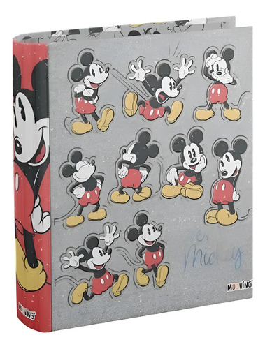 Carpeta Escolar A4 2x40 Mickey & Friends Disney Mooving Gris