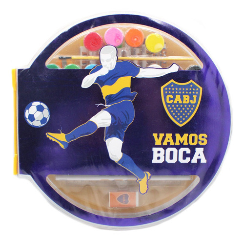 Set De Arte Escolar Boca Jr 60 Piezas Cresko