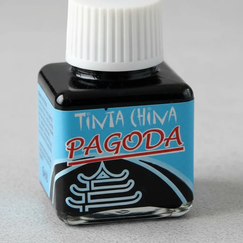 Tinta China Para Dibujo Pagoda Negra X 17 Cc Negro