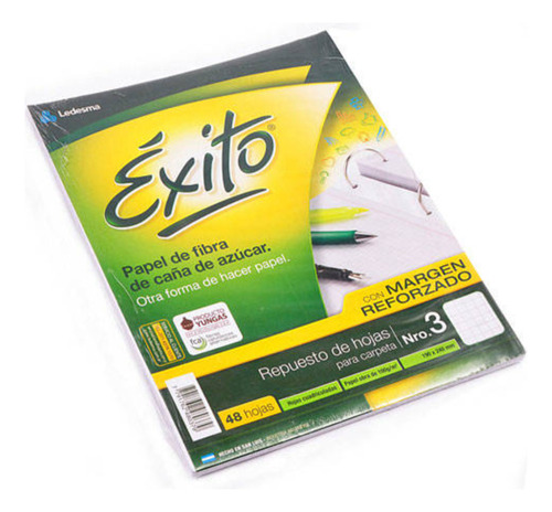 Hojas Cuadriculadas Éxito N3 48 Unidades Cuadriculado 100g