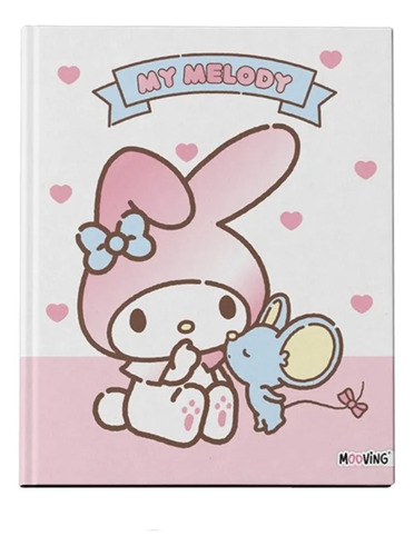 Cuaderno Abc My Melody Tapa Dura Rayado 19,5 X 24cm Mooving Blanco