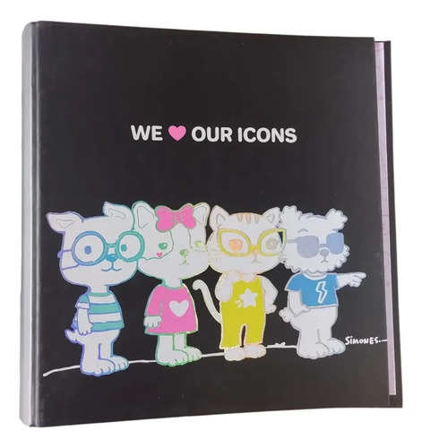 Carpeta Escolar 3x40 Icon Linea Simones Negro