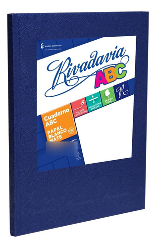 Cuaderno Rivadavia Abc Tapa Dura 50 Hojas Cuadriculadas Azul Azul