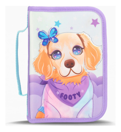 Cartuchera Desplegable Doggie Love Violeta Violeta Lisa