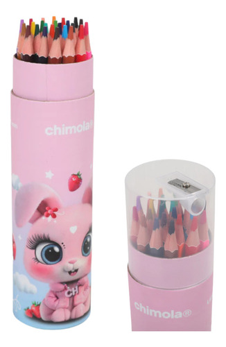 Set De Lápices De Colores X24 Kids Bunny Chimola Colores