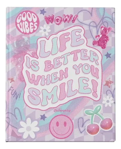 Cuaderno Abc Tapa Dura Cosido 48h Quitapesares Mooving Lila