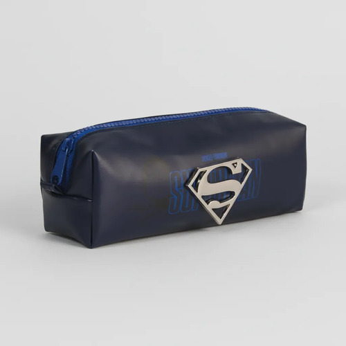 Cartuchera Rectangular Superman Dc Mooving Azul Oscuro Superman
