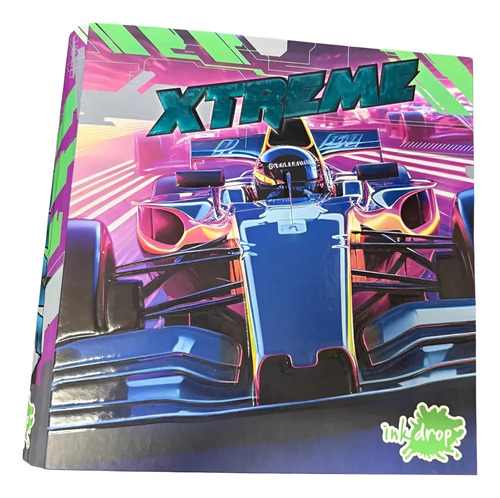 Carpeta Escolar 3x40 Formula 1 Inkdrop Azul