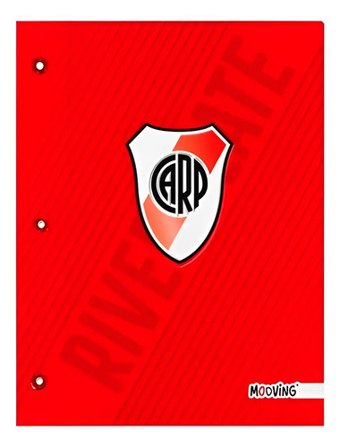 Carpeta Escolar 2 Tapas River Plate Mooving Rojo