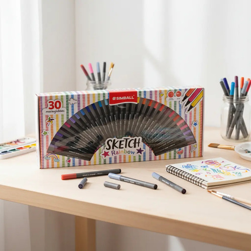 Set Microfibras Sketch Simball Rainbow X 30 Colores Color Surtido
