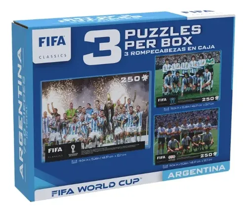 Rompecabezas Puzzle X3 Argentina 250pzs Fifa Fwc-0012-01