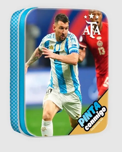 Lata Afa Pinta Conmigo Con Libro Para Colorear Messi 6853