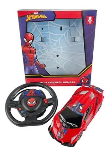 Sebigus Auto Control Remoto Spiderman Azul Rojo Pvc 10m Azul/rojo