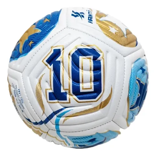 Pelota De Futbol Argentina Numero 5 Kanto Celeste Blanca Dorado