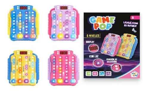 Juego Consola De Musica Y Luces Pop It Kids Club Lila