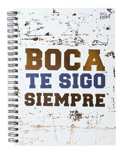 Cuaderno A4 Tapa Dura Espiral X 120 Hojas Ppr  Rayado Boca Blanco