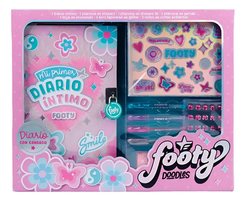 Mi Primer Diario Intimo Rosa + Accesorios Footy Rosa 2026