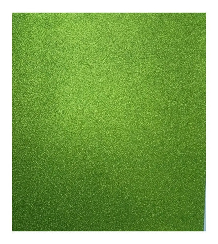 Cartulina Glitter Con Brillo Paquete X10 Verde Claro Verde Claro Brillantina