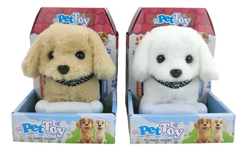 Mascota De Peluche Perro Con Sonido Pet Toy Mejor Amigo Blanco Perro