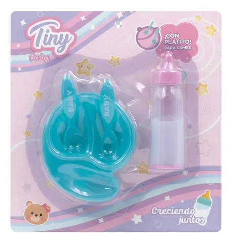 Mamadera Mágica Ternuritas Juguete Cubiertos Y Platito 13cm