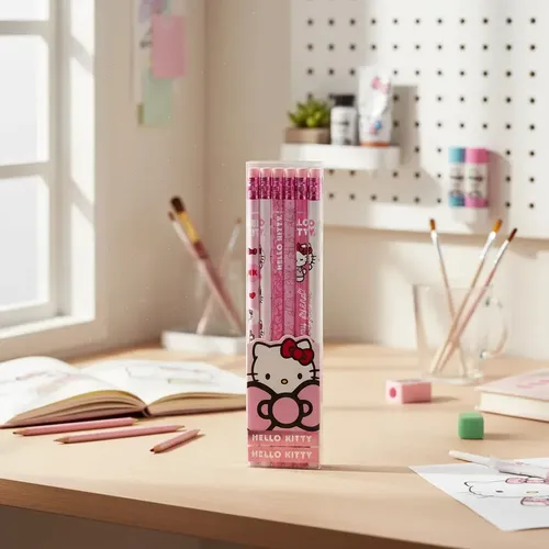 Lapices Hello Kitty Grafito Hb X 6 Lápices Mooving Maw Grafito