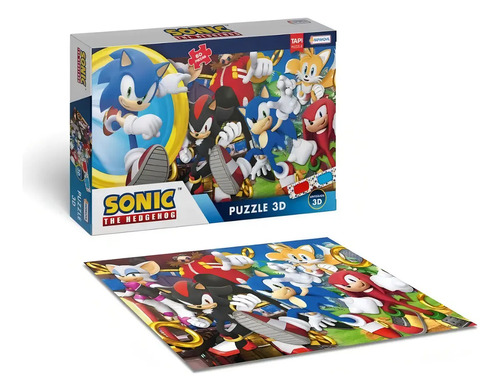 Puzzle 3d Anteojos Rompecabezas 60 Piezas Sonic Tapimovil Puzzle 3d Anteojos Rompecabezas 60 Piezas Sonic Tapimovil - Imagen 2