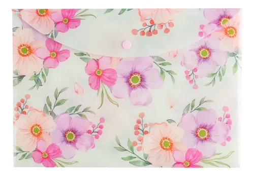 Sobre Con Boton A4 Garden Mooving Turquesa Garden