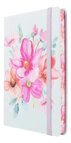 Cuaderno Mooving Notes A5 Garden Tapa Dura 96 Hojas Rayado Celeste