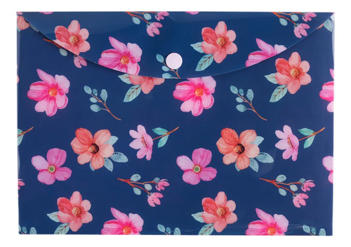 Sobre Pp Con Boton A5 Garden Mooving Azul Marino Garden