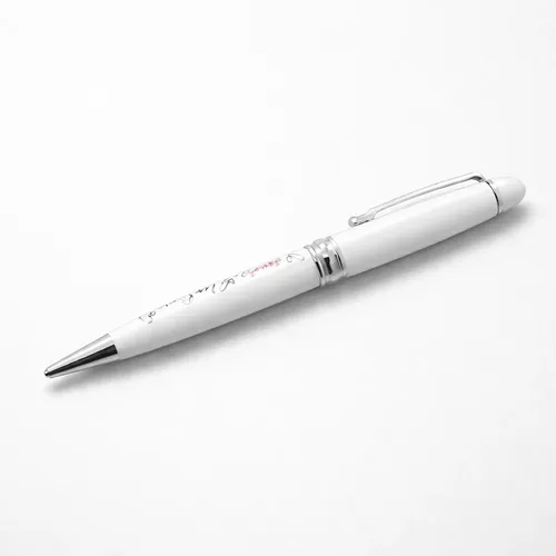 Lapicera Las Oreiro Con Estuche De Regalo 14548 Blanco Negro