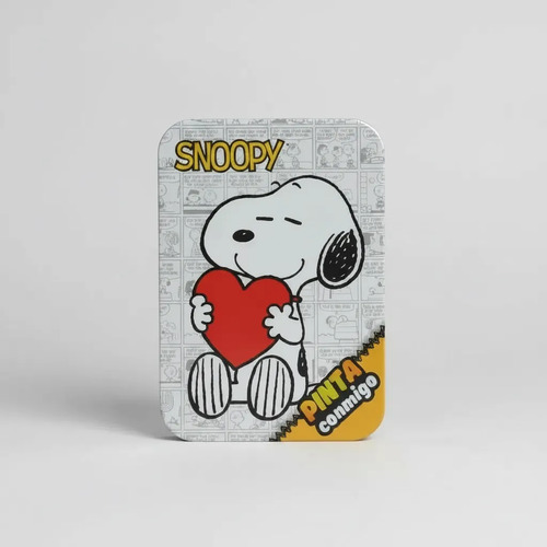 Lata Pinta Conmigo Snoopy + Crayones Y Stickers Lata Pinta Conmigo Snoopy + Crayones Y Stickers - Imagen 5