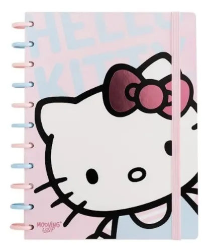 Cuaderno Con Sistema De Discos Hello Kitty Carta Mooving Rosa